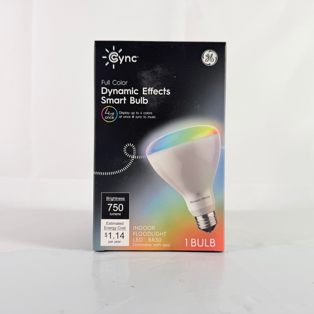 GE Cync Full Color Dynamic Effects BR30 Smart LED Floodlight Bulb 750LM